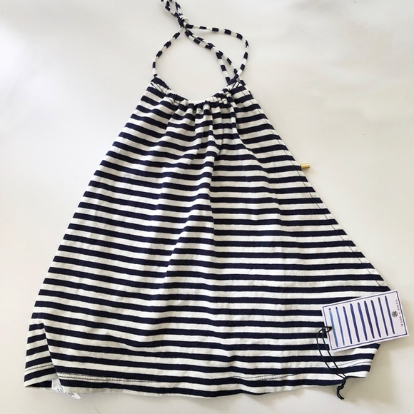 Mark D. Sikes, NWT, MDS Blue and White Halter top, One size - Picture 6 of 8